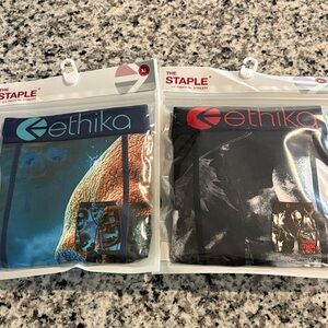 Ethika Blue and Black Boxer Briefs set of 2
